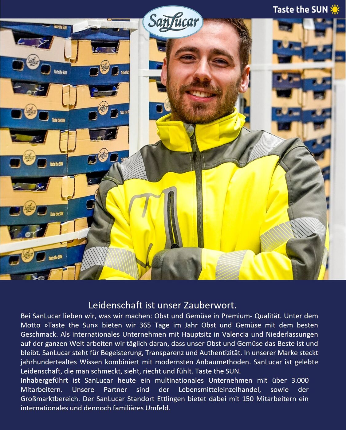 Mitarbeiter Qualitätskontrolle (m/w/d) Mitarbeiter Qualitätskontrolle (m/w/d) - Job Ettlingen - Deine Chance bei SanLucar