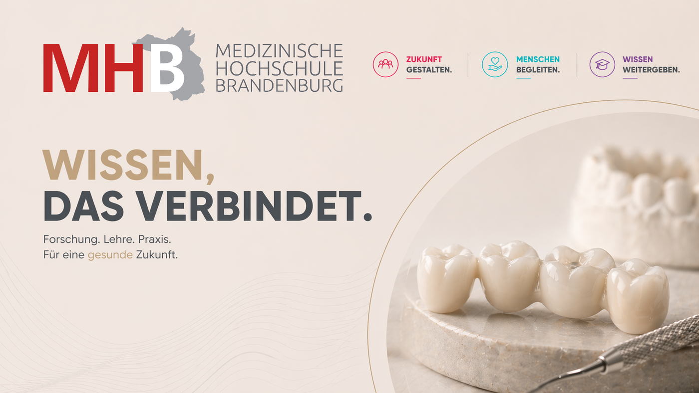 Wissenschaftliche*r Zahnärzt*in (m/w/d) Zahnärztliche Prothetik, Seniorenzahnmedizin & Mobile Zahnmedizin/ Aufsuchende Betreuung (767) - Job Brandenburg an der Havel - MHB-Stellenangebote