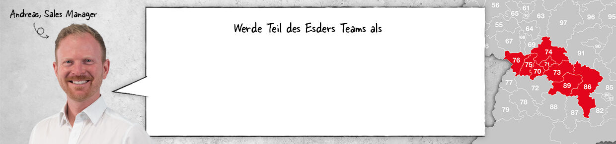Außendienstmitarbeiter Nord Baden-Württemberg / Schwaben (m/w/d) - Job Remote work - Karriere - Esders GmbH