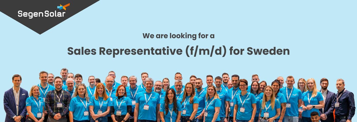 Sales Representative (f/m/d) for Sweden - Job Mobiles Arbeiten - Ihre Karriere bei SegenSolar