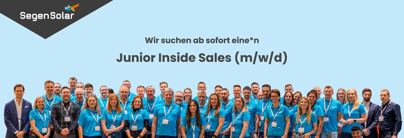 Junior Inside Sales (m/w/d) - Job Remote work - Ihre Karriere bei SegenSolar