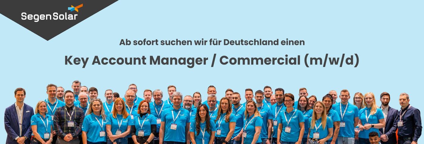 Key Account Manager / Commercial (m/w/d)) - Job Mobiles Arbeiten - Ihre Karriere bei SegenSolar