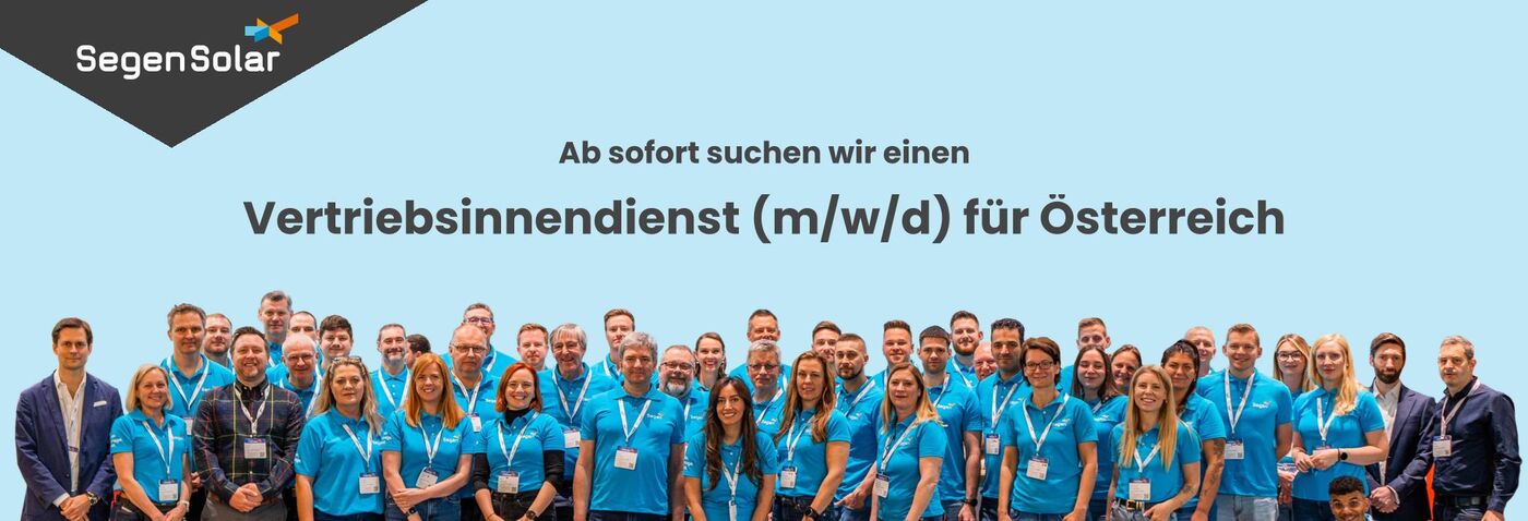 Vertriebsinnendienst für Österreich (m/w/d) - Job Mobiles Arbeiten - Ihre Karriere bei SegenSolar