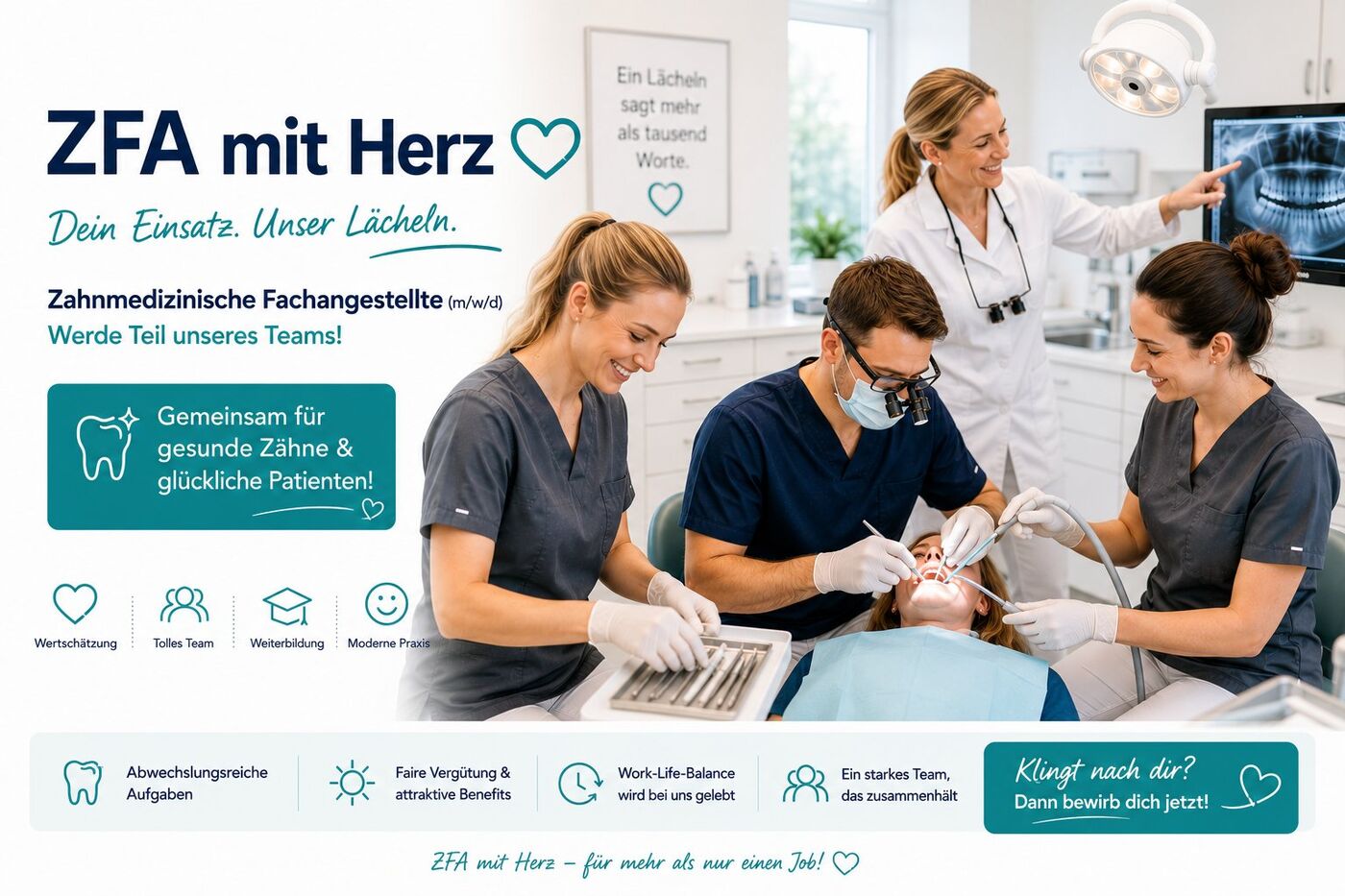ZFA (m/w/d)  Stuhlassistenz mit PA-Schwerpunkt | Vollzeit | Hamburg-Blankenese - Job Blankenese - Team Dental - Application form