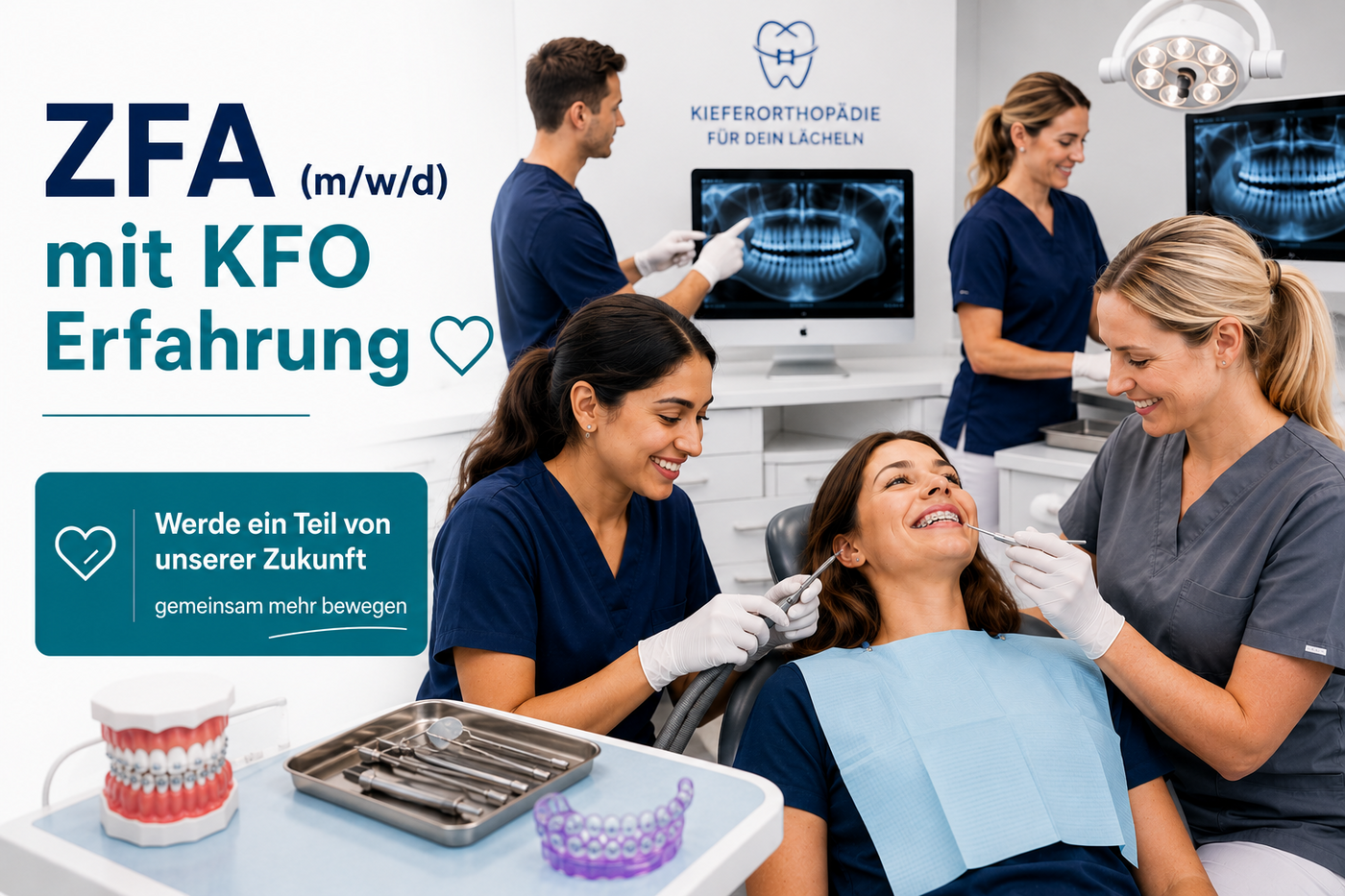 ZFA (m/w/d) Kieferorthopädie  Präzision, Ästhetik und echtes Handwerk in der Landhausstraße - Job Stuttgart - Team Dental - Bewerbungsformular