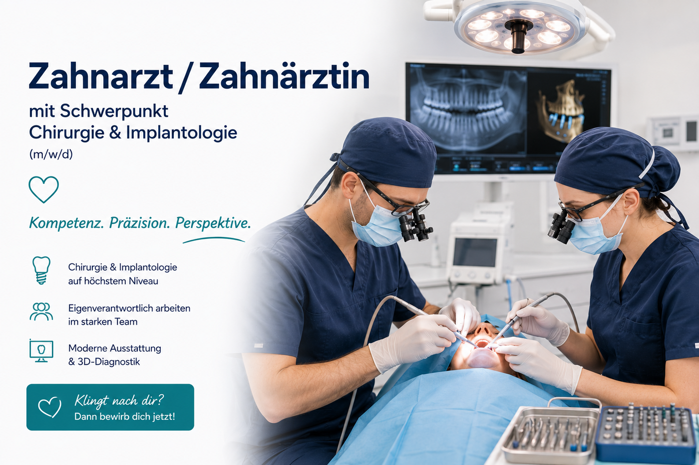 Vom Schnitt zur Schraube  alles aus einer Hand. Zahnarzt / Zahnärztin (m/w/d) | Forchheim - Job Forchheim - Team Dental - Application form