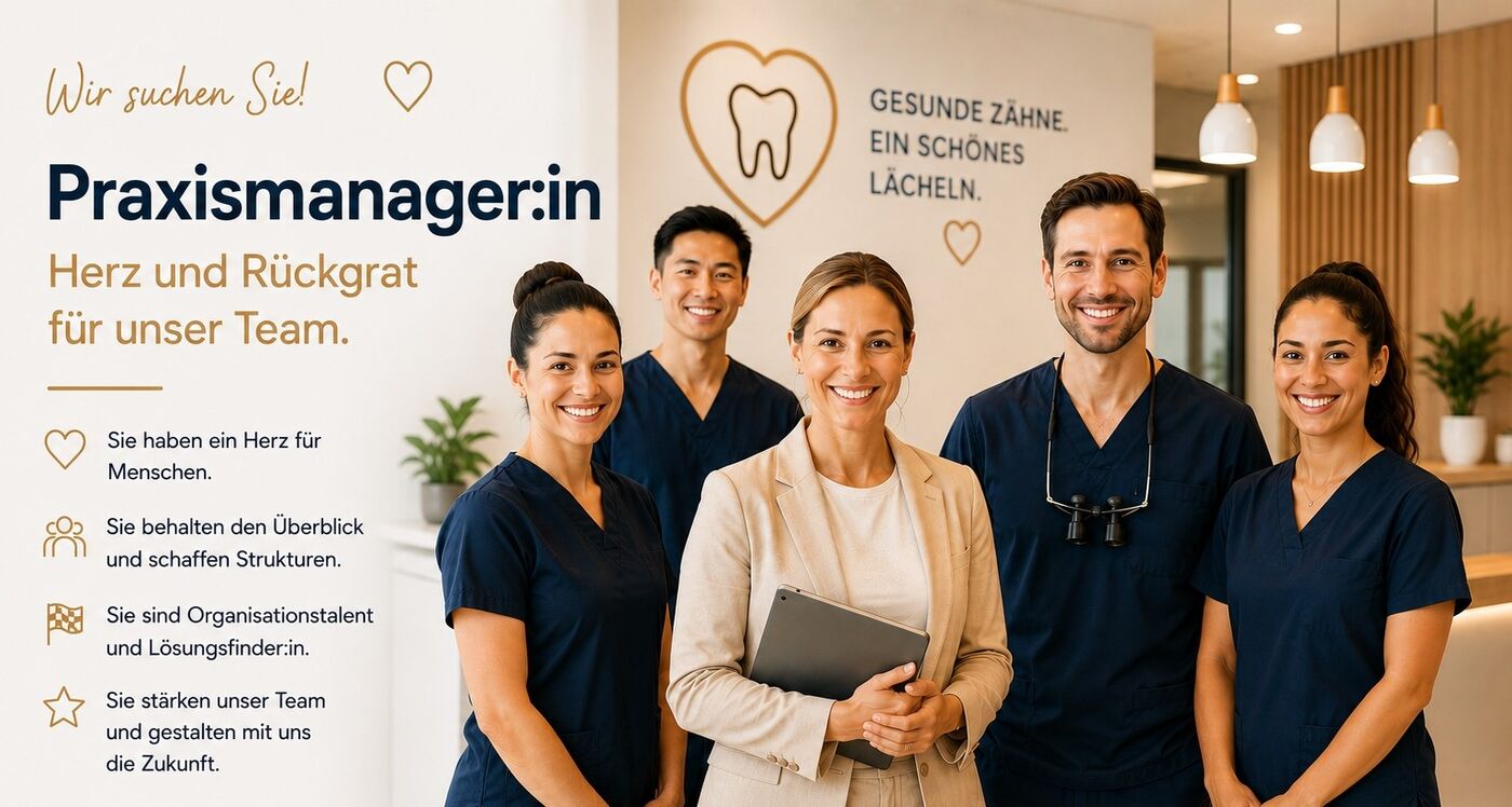 Sie haben den Überblick. Wir geben Ihnen das Steuer. Praxismanager:in (m/w/d) | Forchheim Sie haben den Überblick. Wir geben Ihnen das Steuer. Praxismanager:in (m/w/d) | Forchheim - Job Forchheim - Team Dental